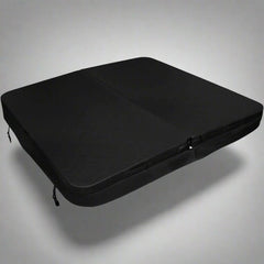 Cover for OEM5 - F2100 x 1600mm, Radius 200mm, Thickness 120-90mm, Skirt 140mm, Straps 500mm - Black Fabric
