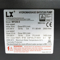 Pump LX WP250-II 2.5 HP 2 Speed
