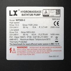Pump WP500 LX 2 SPEED ( 2.5 x 2.5)
