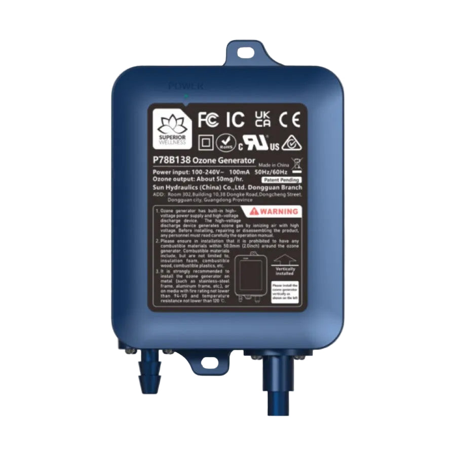 Ozone Generator Superior Wellness for Spas (P78B138) +Ozone pipe+ Non-Return Valve