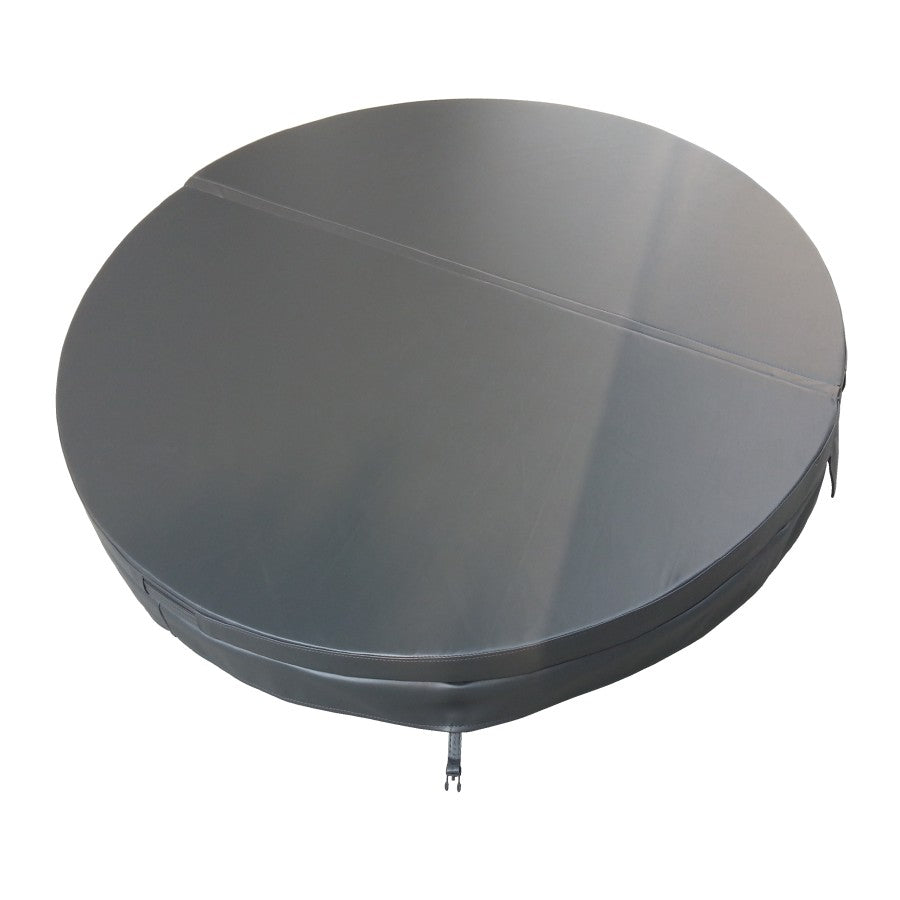 Round Cover for Venice PLR-21S, 1980 x 1980mm, Thickness 100-70mm, Skirt 4 Inch, Straps 8 Inch - Grey Vinyl 005#