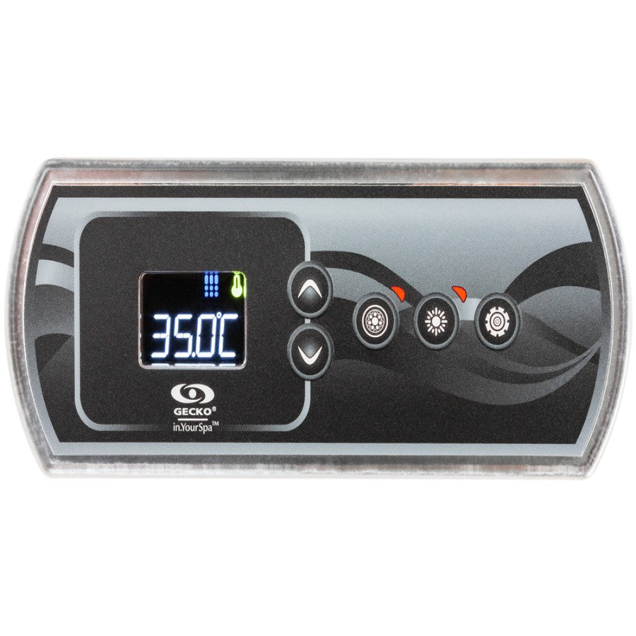 Control Panel Gecko IN.K330/K336 - 1 Pump with Overlay (0607-008112+9916-101749)