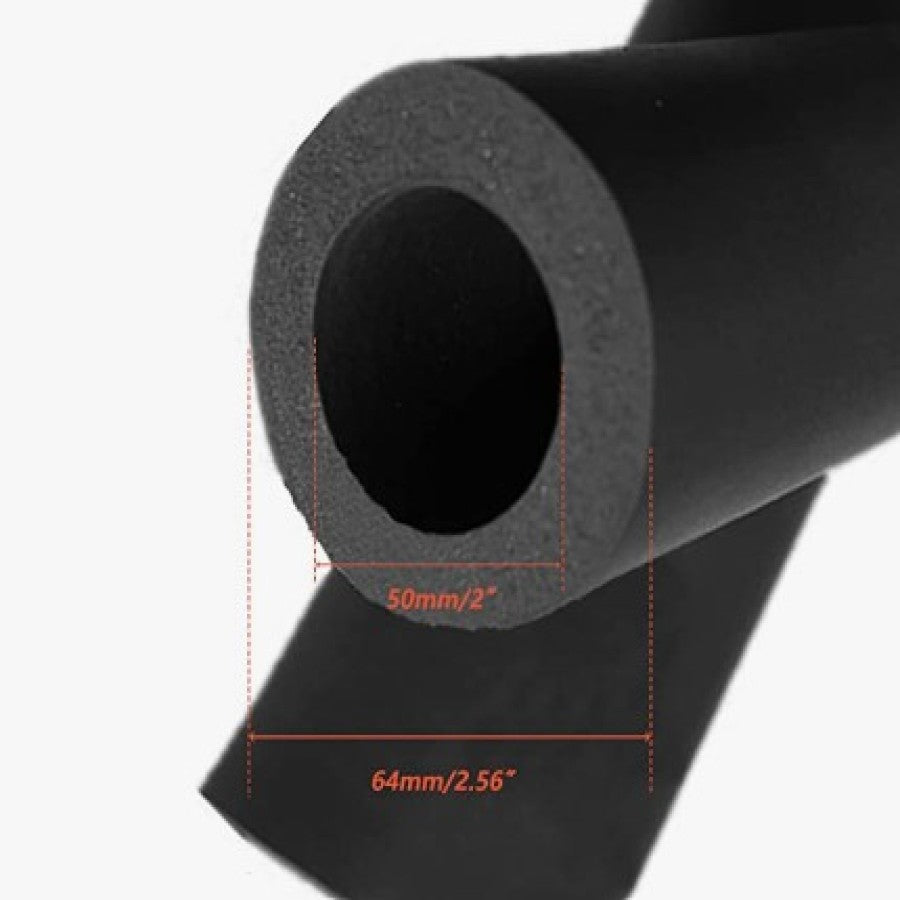 Pipe Insulation/Lagging - Nitrile Foam, ID 50mm, OD 64mm, 1m Length - Black