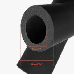 Pipe Insulation/Lagging - Nitrile Foam, ID 50mm, OD 64mm, 1m Length - Black