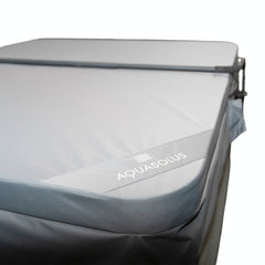 Cover for Cascade V1/Solstice V1/Serenity V1 - 2300 x 2300mm, Thickness 120-100mm - Lunar Grey with Aquasolus Logo