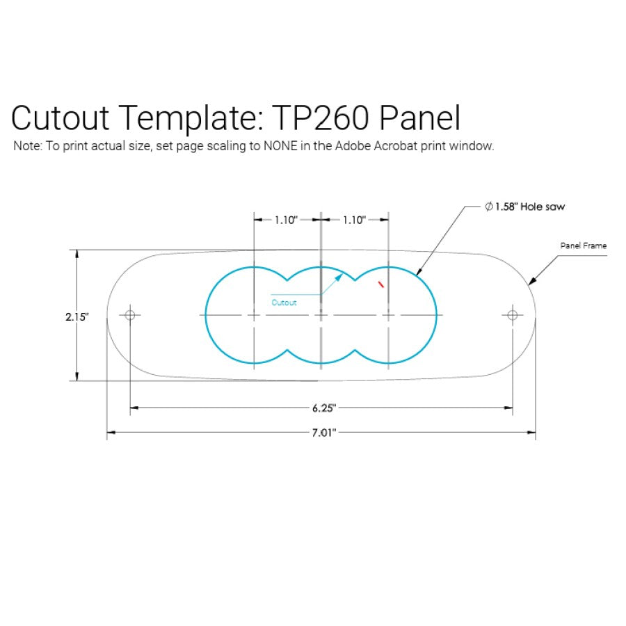 Control Panel TP260W without Overlay (57338)(01600955)