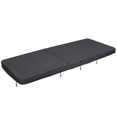Cover for OEM5.9M Swim Spa V1 - Full Set(3 Parts) - 5900 x 2250mm, Radius 200mm, Thickness 145-90mm, Skirt 150mm, Straps 500mm - Black Fabric