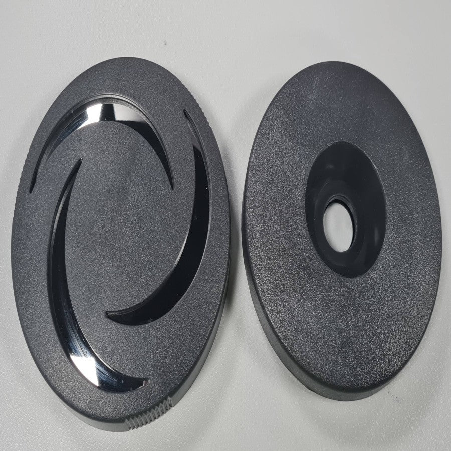 Cap for Large Diverter/Regulator with Star Connection, Bellagio Tubs Bari, Venezia, Arum C - 3 Brow design, Grey/Silver(1.1.B2.0052+1.1.B2.0069)