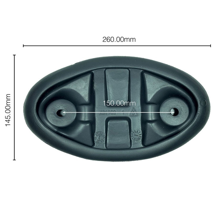 Headrest Oval Shape For Como, Coniston, Derwent, Garda, Lugano, Windermere V1, Marseille V1 and Monaco V1 - Dark Grey