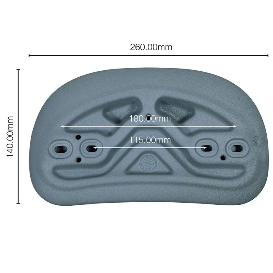 Headrest for Platinum V1/Online Range 2025/Roma/Supreme - Grey and Dark Grey - 2 Hole
