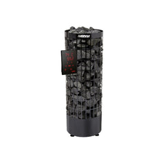 Electric Sauna Heater Harvia Cilindro PC70XE 7KW - Black Steel with Digital Controller (HPC7004MXE) + 4 Boxes Stones 5-10 cm 20 kg (AC3000)