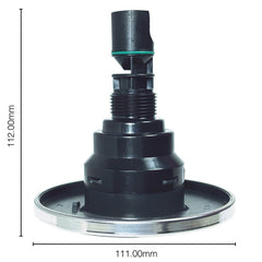Rotational Jet Large/4.5 Inch Internal - Black Screw version for Bellagio Tubs Bari, Venezia, Arum C - 3 Brow design, Grey/Silver