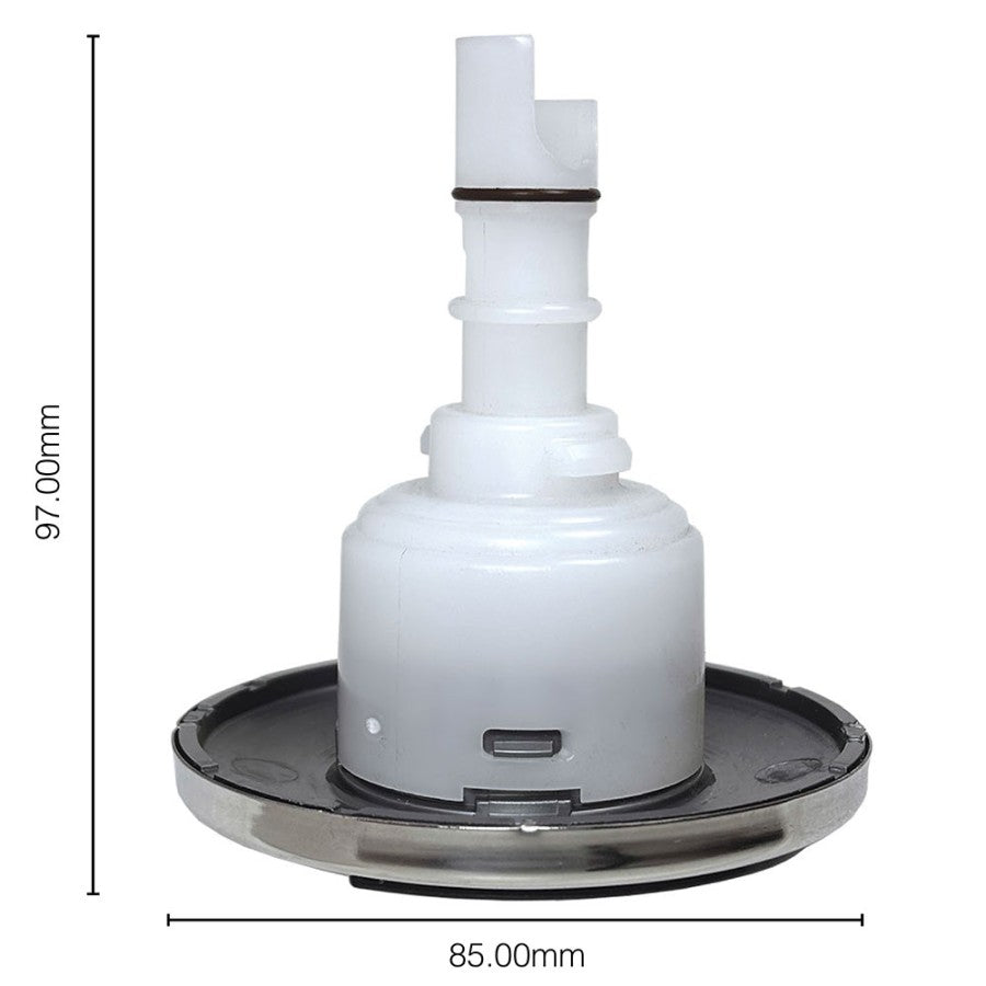 Rotational Jet Medium/3.5 Inch for Bellagio Genova, Torina, Verona, Milano 2 Brow design, Grey/Silver - White Push Fit