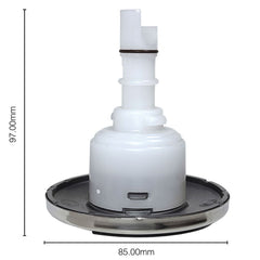 Rotational Jet Medium/3.5 Inch for Bellagio Genova, Torina, Verona, Milano 2 Brow design, Grey/Silver - White Push Fit