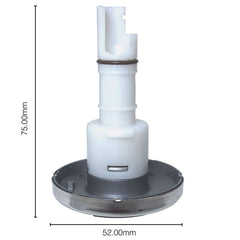 Rotational Jet Small/2 Inch for Bellagio Genova, Torina, Verona, Milano 2 Brow design, Grey/Silver - White Push Fit