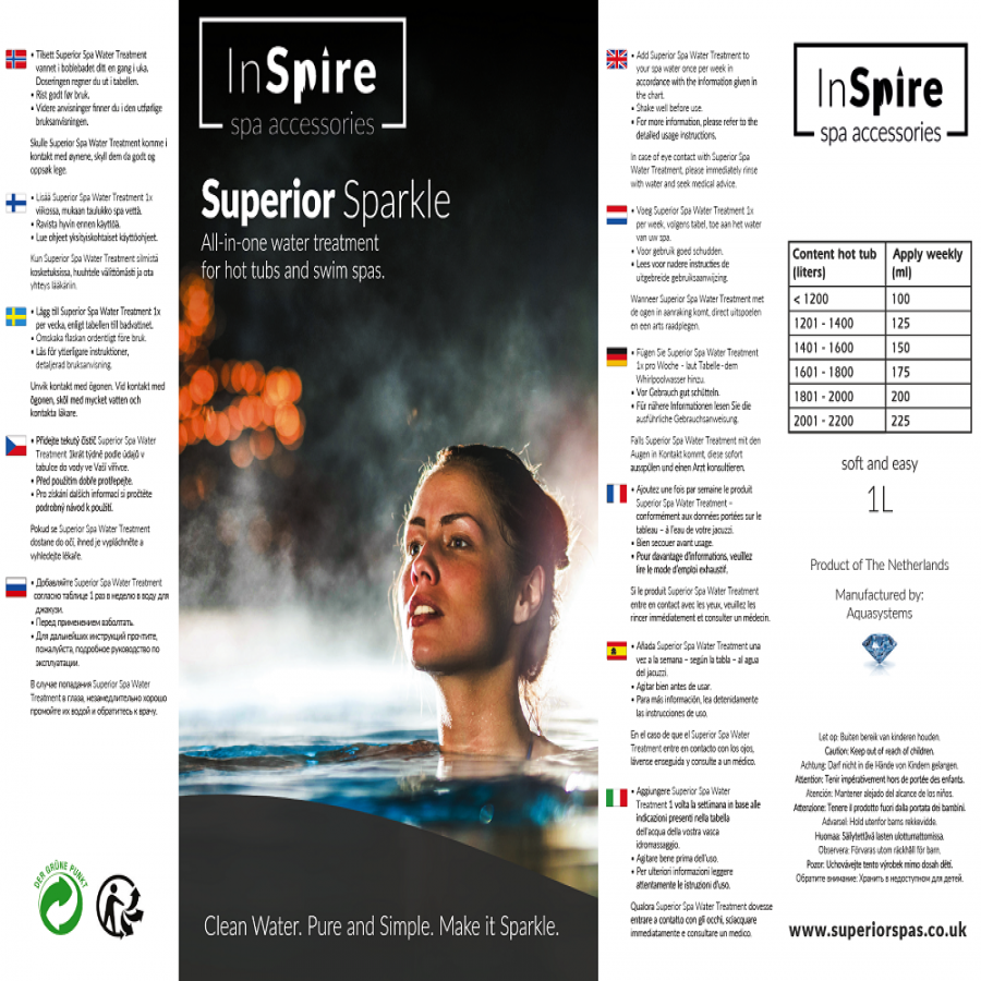 InSpire Superior Sparkle - Low Chlorine Weekly Treatment (DD-AMJ8-8X6K)