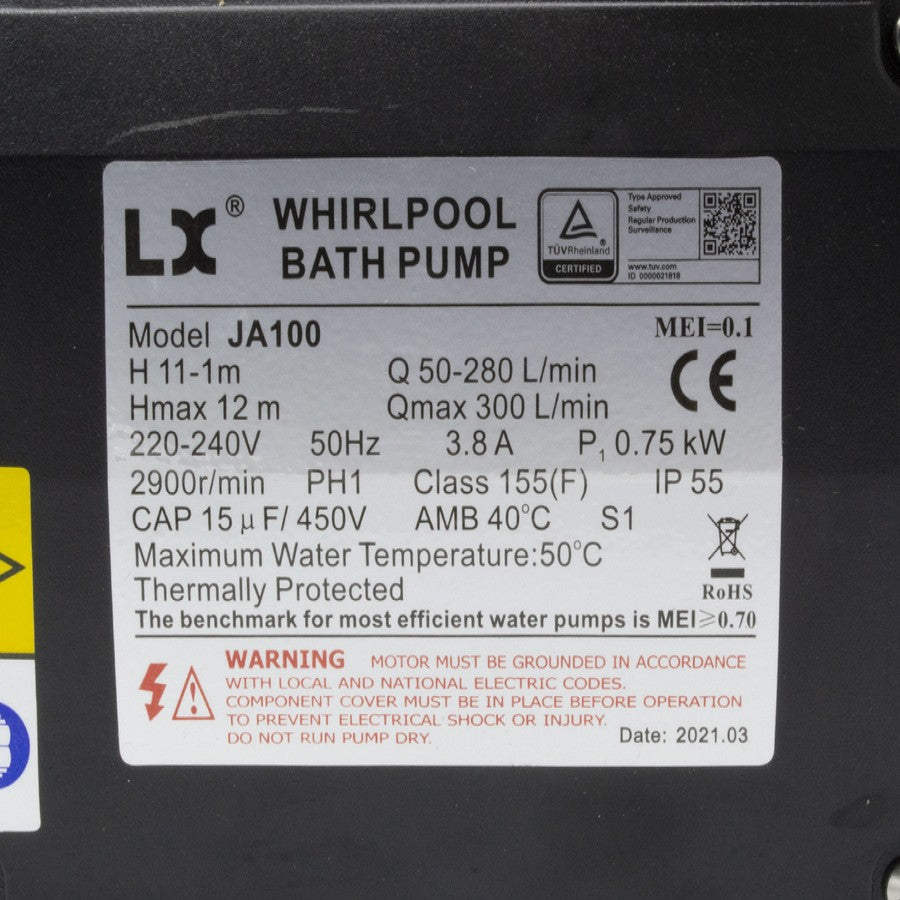 LX JA100 Pump - 1HP 1Speed