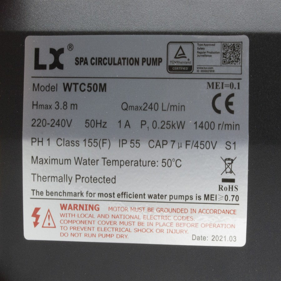 WTC50M Circulation Pump 50hz (01020240)