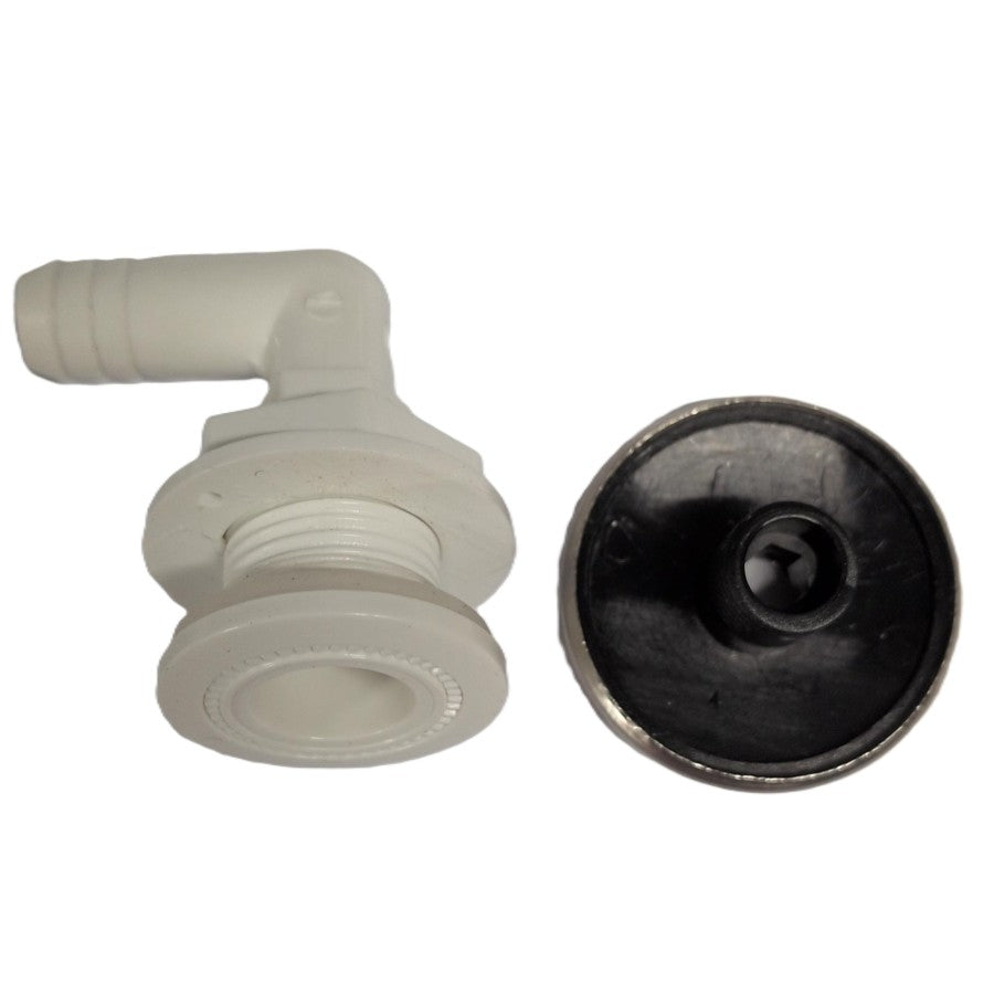 Drain with 90 Degree Elbow - Stainless Steel for Ice Bucket on Platinum Spas/OEM