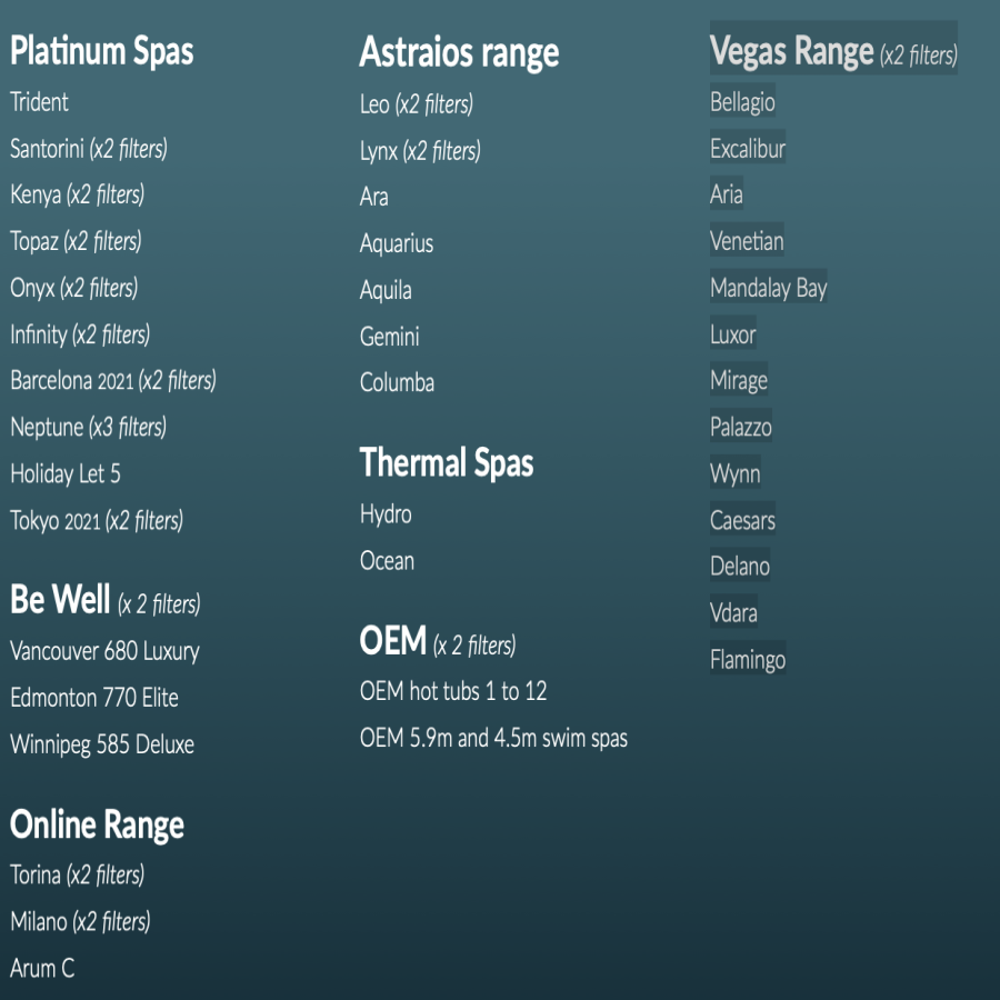 Platinum Spas SS01 Filter - Pod-able (01010056)