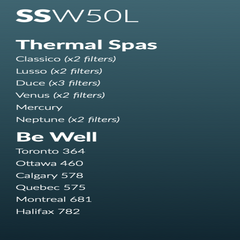 InSpire SSW50L Hot Tub Filter (PWW50L/O250/4CH-949)