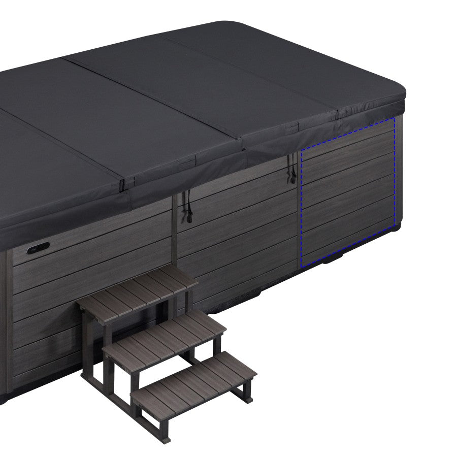 Long Side Panel for Eros V1(3 Panel Version)+Eros V3 Swim Spas - 1315x1260mm - Grey H20A