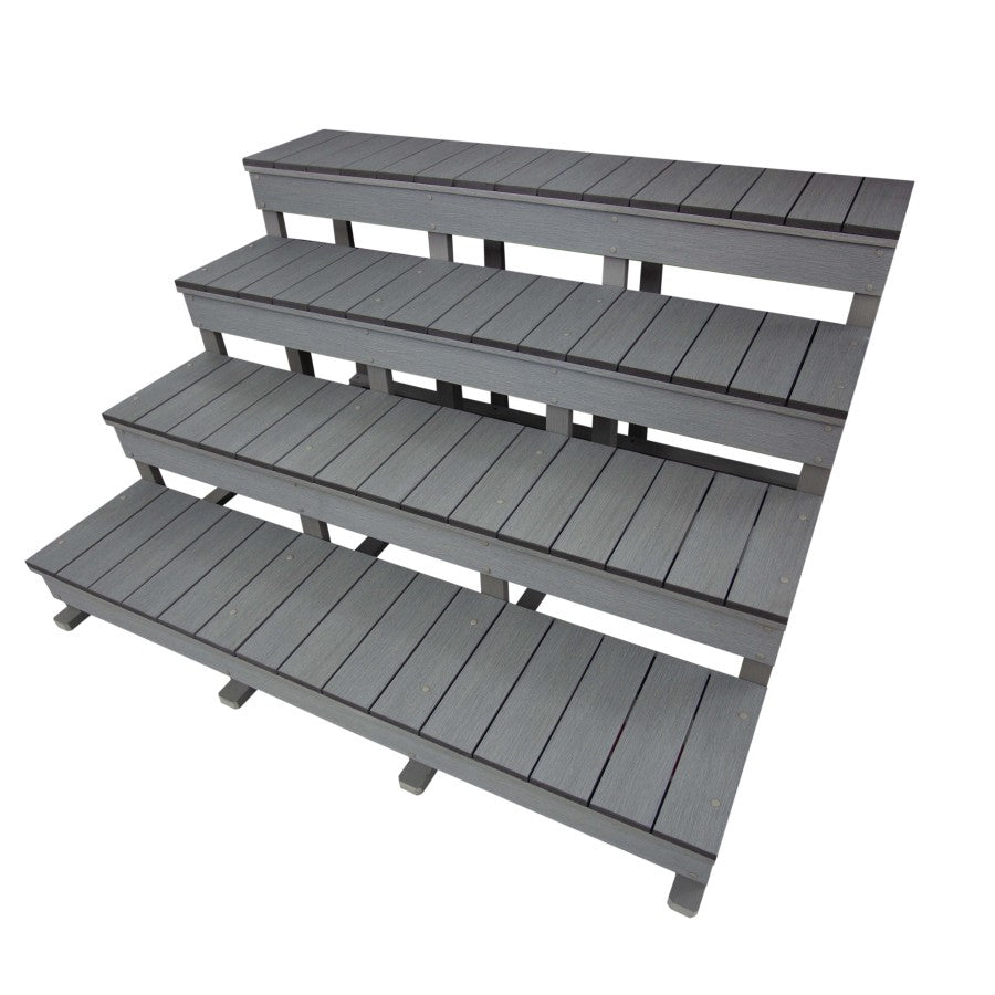 Steps 4 Tier for Flow/Fusion Swim Spa V1 - Lunar Grey